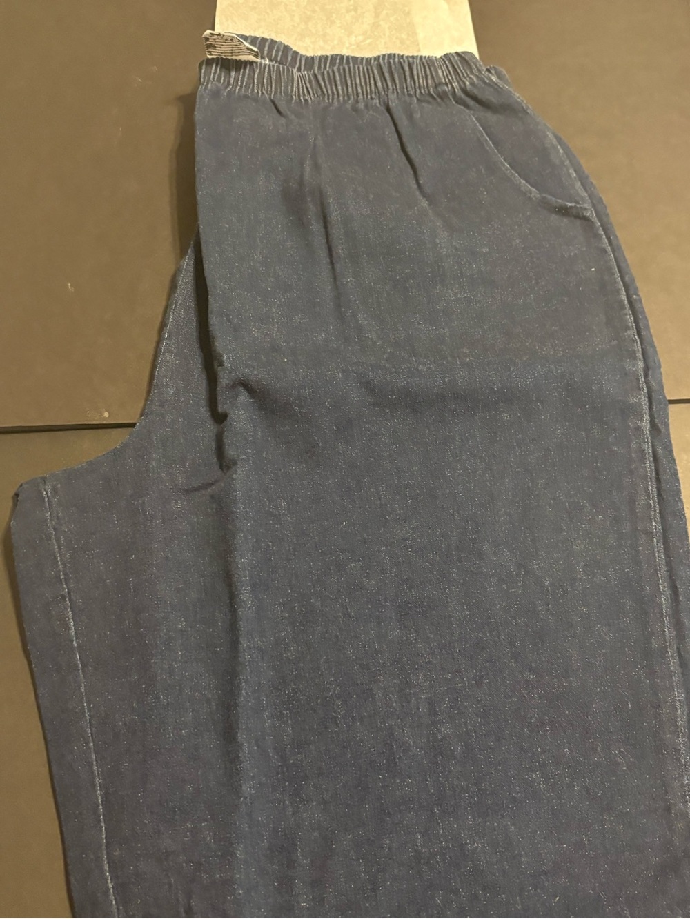 Denim & Co D&Co Pants T2X Tall 2X Navy Pull On Stretch Cotton NWT Made USA